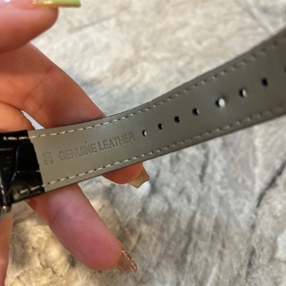 Olevs Automatic Skeleton Watch Black Leather Strap - image 6